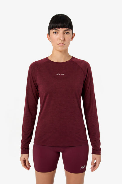 NNormal Women Merino Long Sleeve 02 W Burgundy  by Nnormal