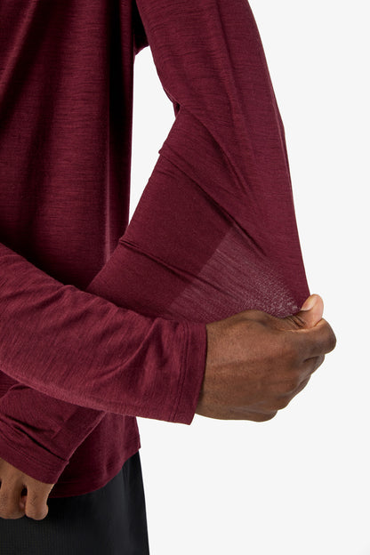 NNormal Men Merino Long Sleeve 02 Burgundy  by Nnormal