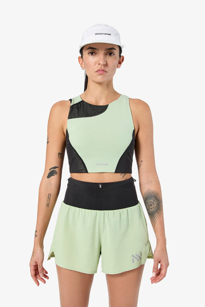 NNormal Women Trail Crop Top 02 W Green  by Nnormal
