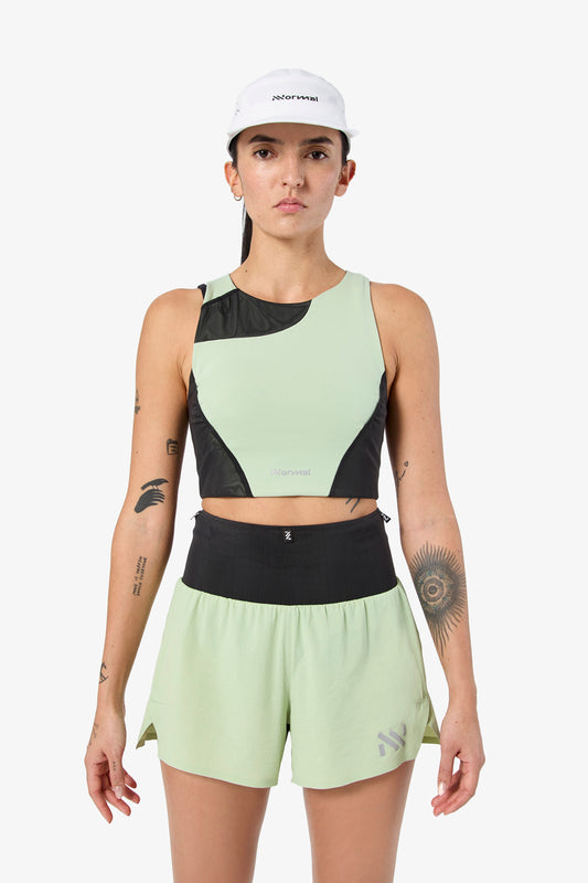 NNormal Women Trail Crop Top 02 W Green  by Nnormal