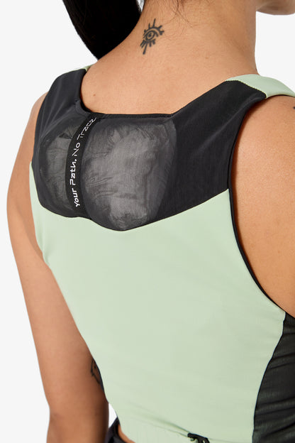 NNormal Women Trail Crop Top 02 W Green  by Nnormal