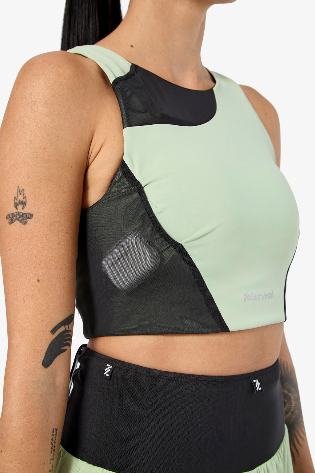 NNormal Women Trail Crop Top 02 W Green  by Nnormal
