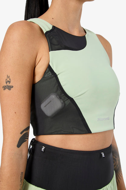NNormal Women Trail Crop Top 02 W Green  by Nnormal
