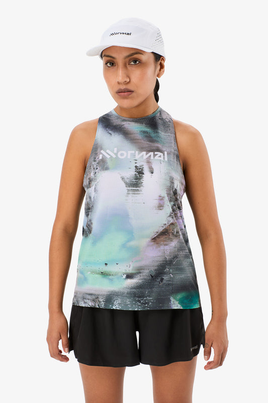 NNormal Women Race Tank W Nature AI Print  by Nnormal