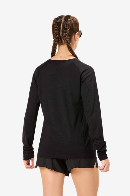NNormal Women Women's Merino Long Sleeve T-shirt Black  by Nnormal