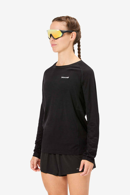 NNormal Women Women's Merino Long Sleeve T-shirt Black  by Nnormal