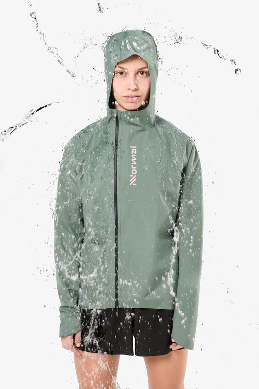NNormal Women Trail Rain Jacket W Green  by Nnormal